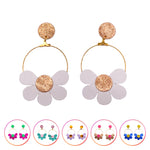 Charger l’image dans la galerie Boucles d'oreilles Marguerites en cuir 7 coloris