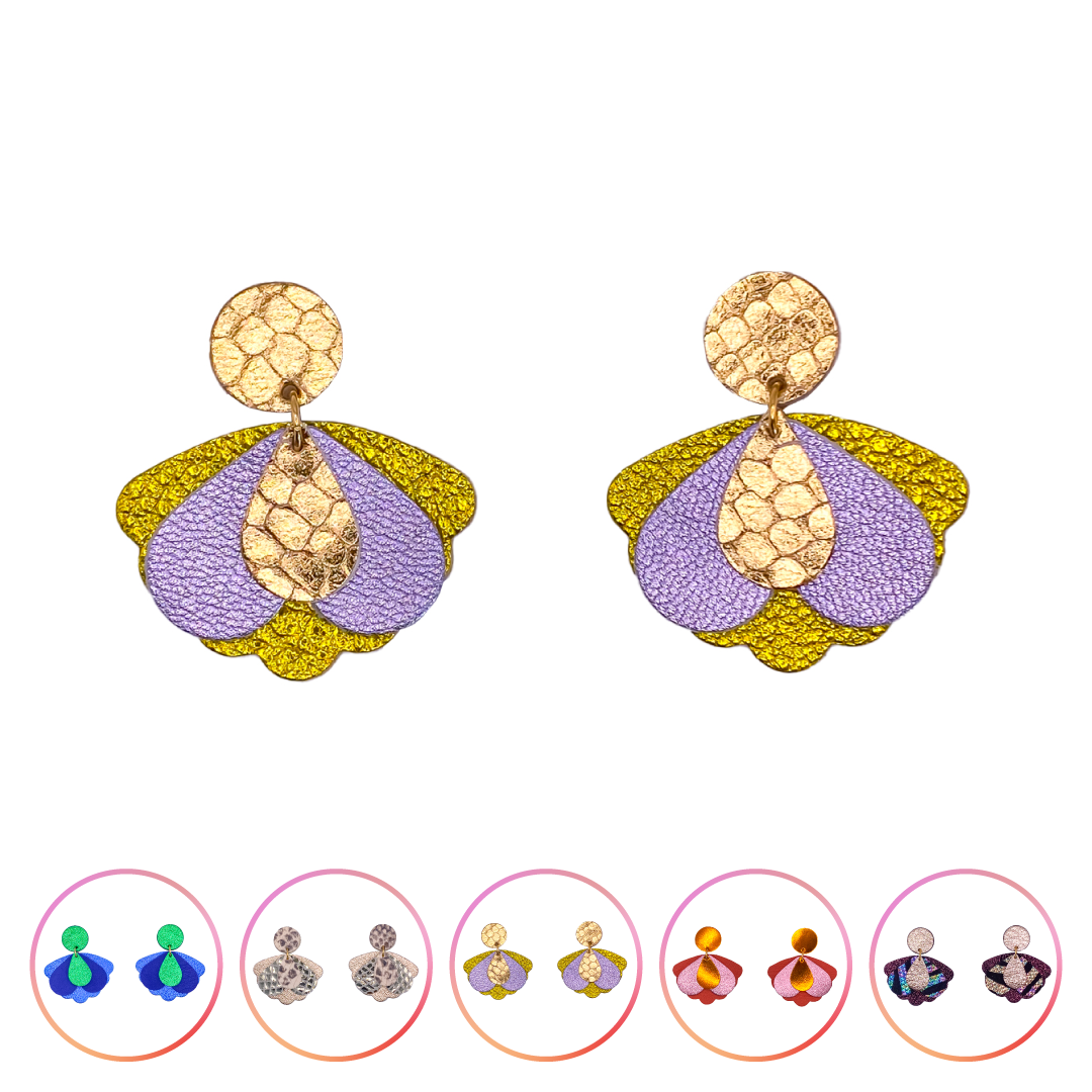 Boucles d’oreilles Big Papillons en cuir 6 coloris