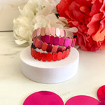 Charger l’image dans la galerie Bracelet en cuir marqueterie 4 coloris rose