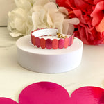 Charger l’image dans la galerie Bracelet en cuir marqueterie 4 coloris rose