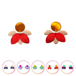 Charger l’image dans la galerie Boucles d'oreilles flower en cuir 6 coloris