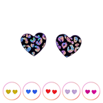 Charger l’image dans la galerie Boucles d'oreilles puces coeur en cuir 10 coloris
