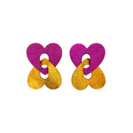 Charger l’image dans la galerie Boucles d’oreilles 2 Coeurs en cuir 3 coloris