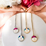 Charger l’image dans la galerie Collier en cuir Oeil Magique rose