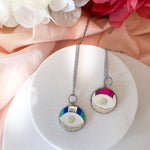Charger l’image dans la galerie Collier en cuir Oeil Magique rose
