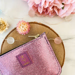 Charger l’image dans la galerie Pochette en cuir rose