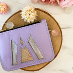 Charger l’image dans la galerie Pochette en cuir violette