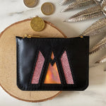 Charger l’image dans la galerie Pochette en cuir rose & ambre
