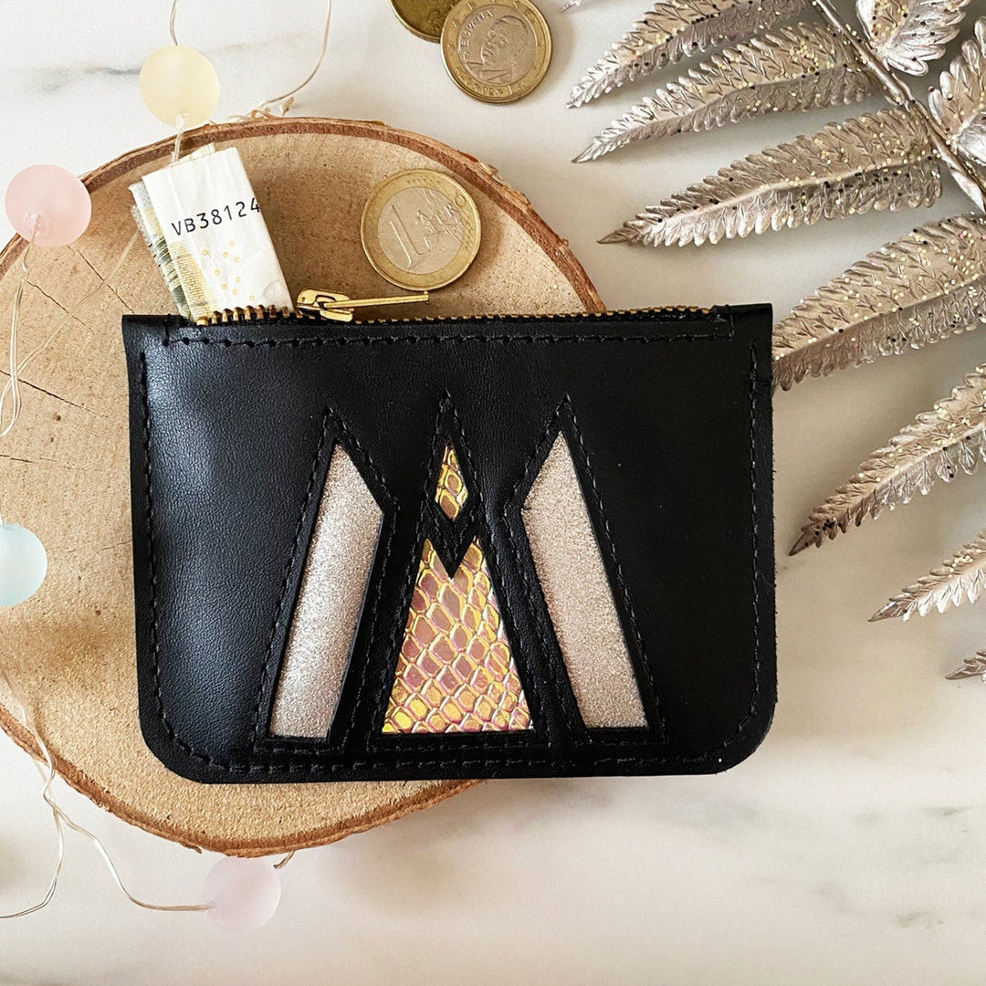 Pochette en cuir argent & sirène