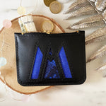 Charger l’image dans la galerie Pochette en cuir marine