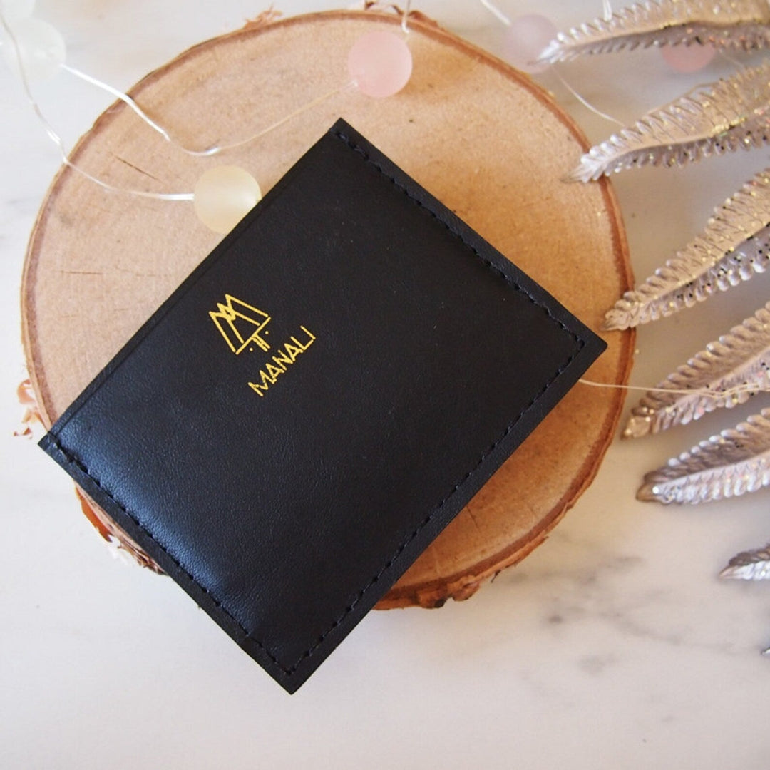 Porte-cartes noir & rose