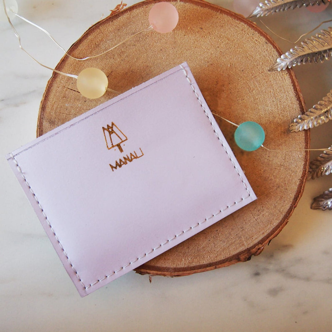 Porte-cartes siréne, argent, lilas