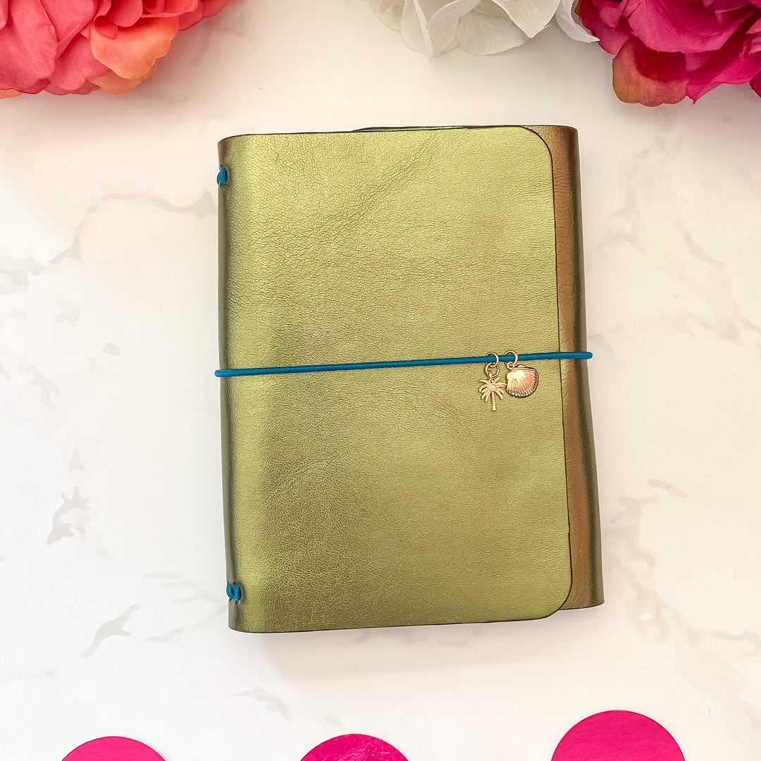 Carnet en cuir rechargeable • Kaki