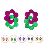 Charger l’image dans la galerie Boucles d’oreilles 2 Marguerites en cuir 5 coloris