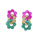 Charger l’image dans la galerie Boucles d’oreilles 3 Marguerites en cuir 6 coloris