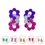 Charger l’image dans la galerie Boucles d’oreilles 3 Marguerites en cuir 6 coloris