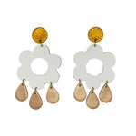 Charger l’image dans la galerie Boucles d’oreilles Marguerites en cuir 5 coloris