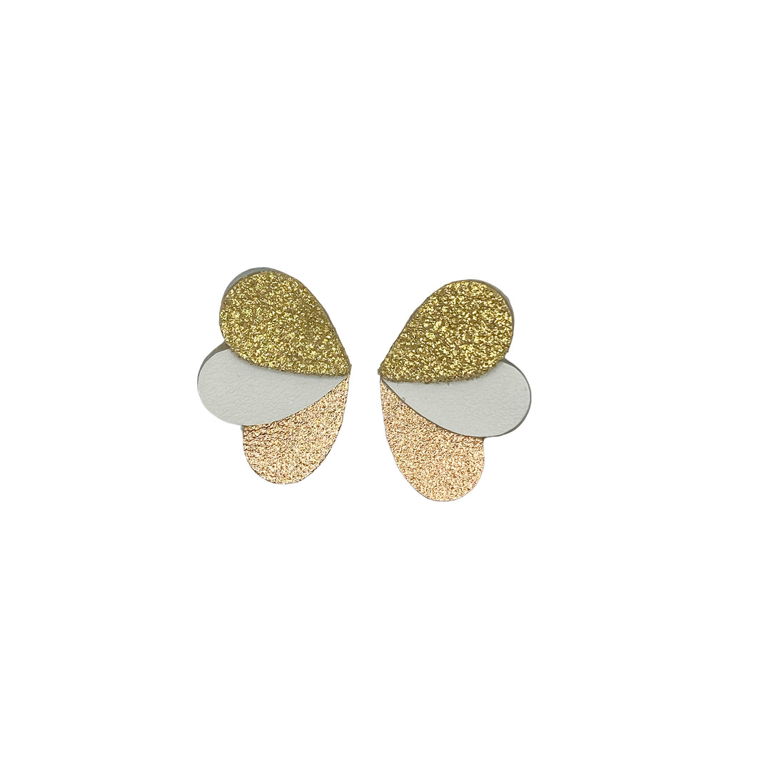 Boucles d'oreilles puces Papillons en cuir 8 coloris E26