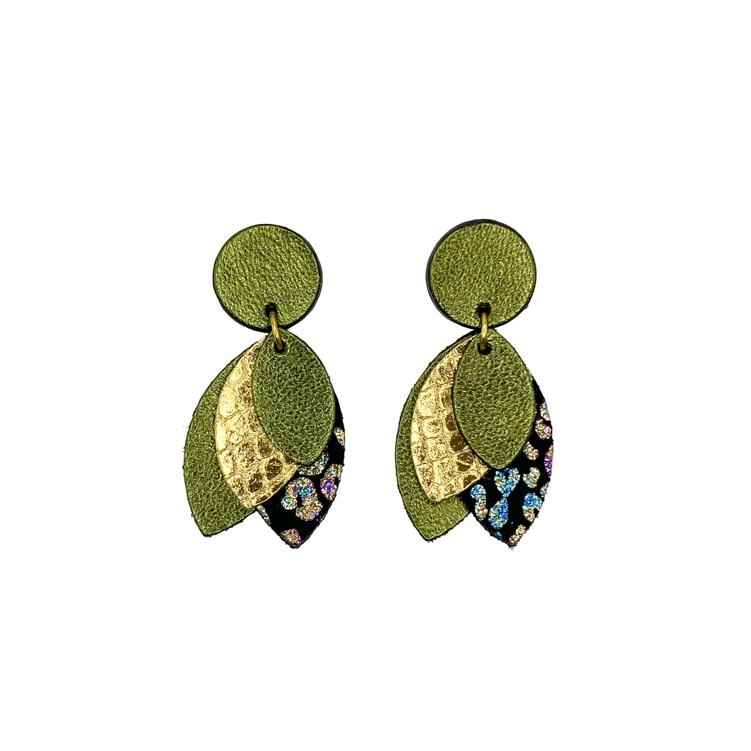 Boucles d'oreilles Pétales en cuir 8 coloris