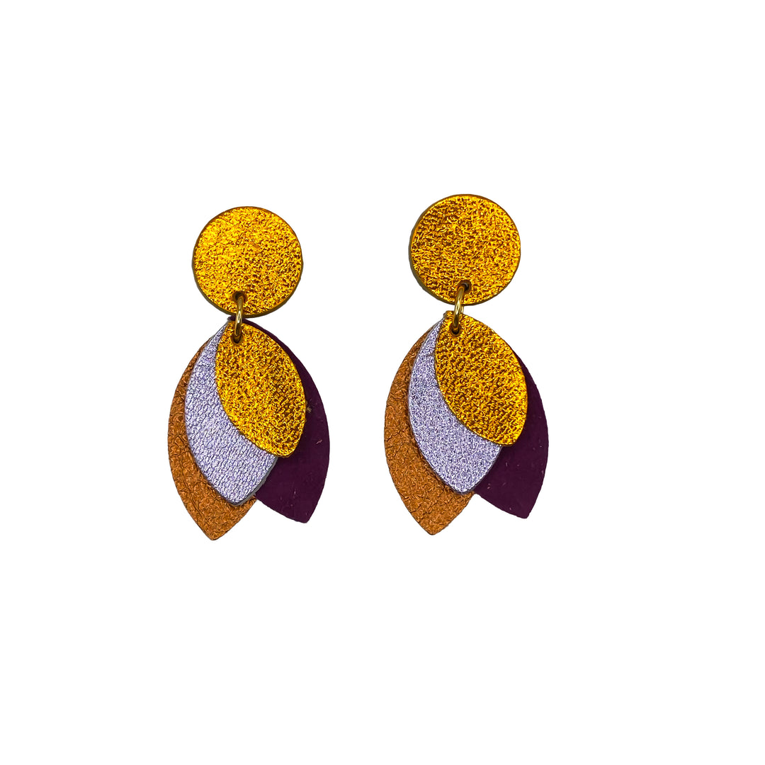 Boucles d'oreilles Pétales en cuir 8 coloris