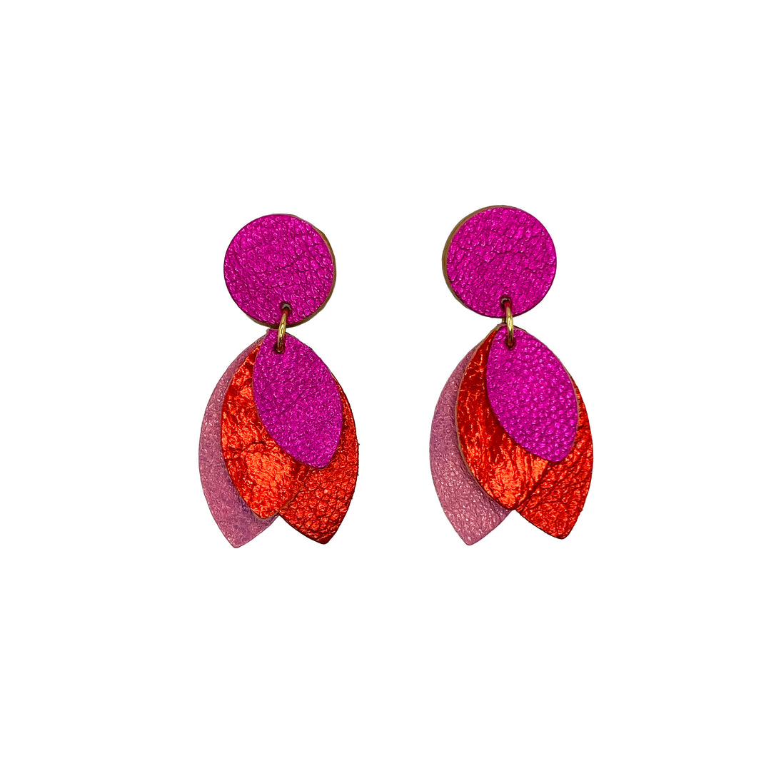 Boucles d'oreilles Pétales en cuir 8 coloris