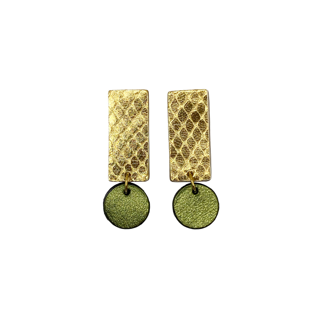 Boucles d'oreilles Rectangle en cuir 7 coloris