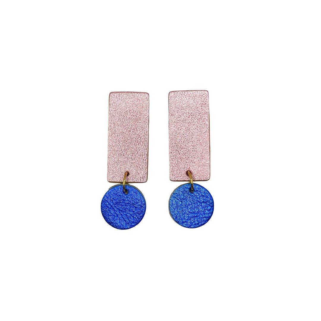 Boucles d'oreilles Rectangle en cuir 7 coloris