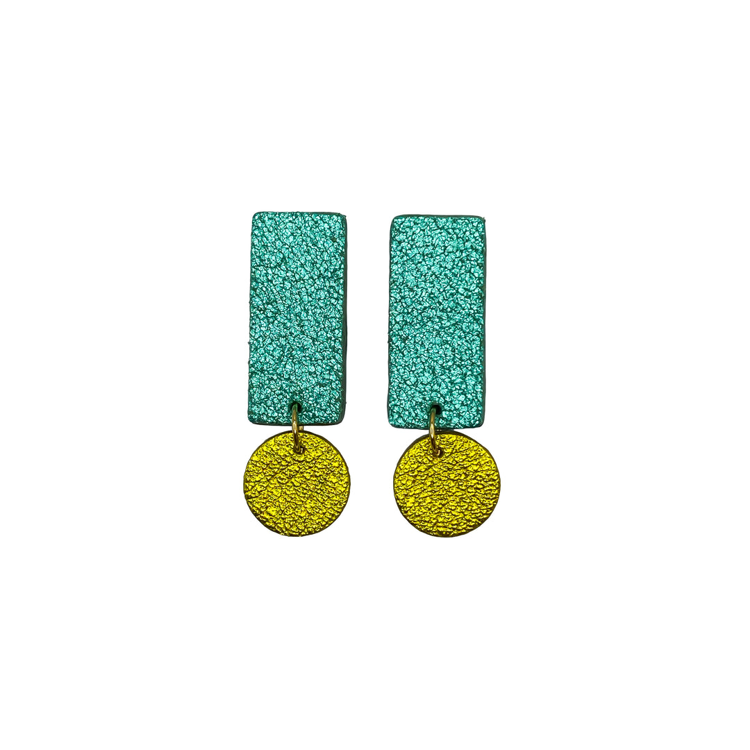 Boucles d'oreilles Rectangle en cuir 7 coloris
