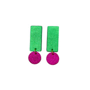 Boucles d'oreilles Rectangle en cuir 7 coloris