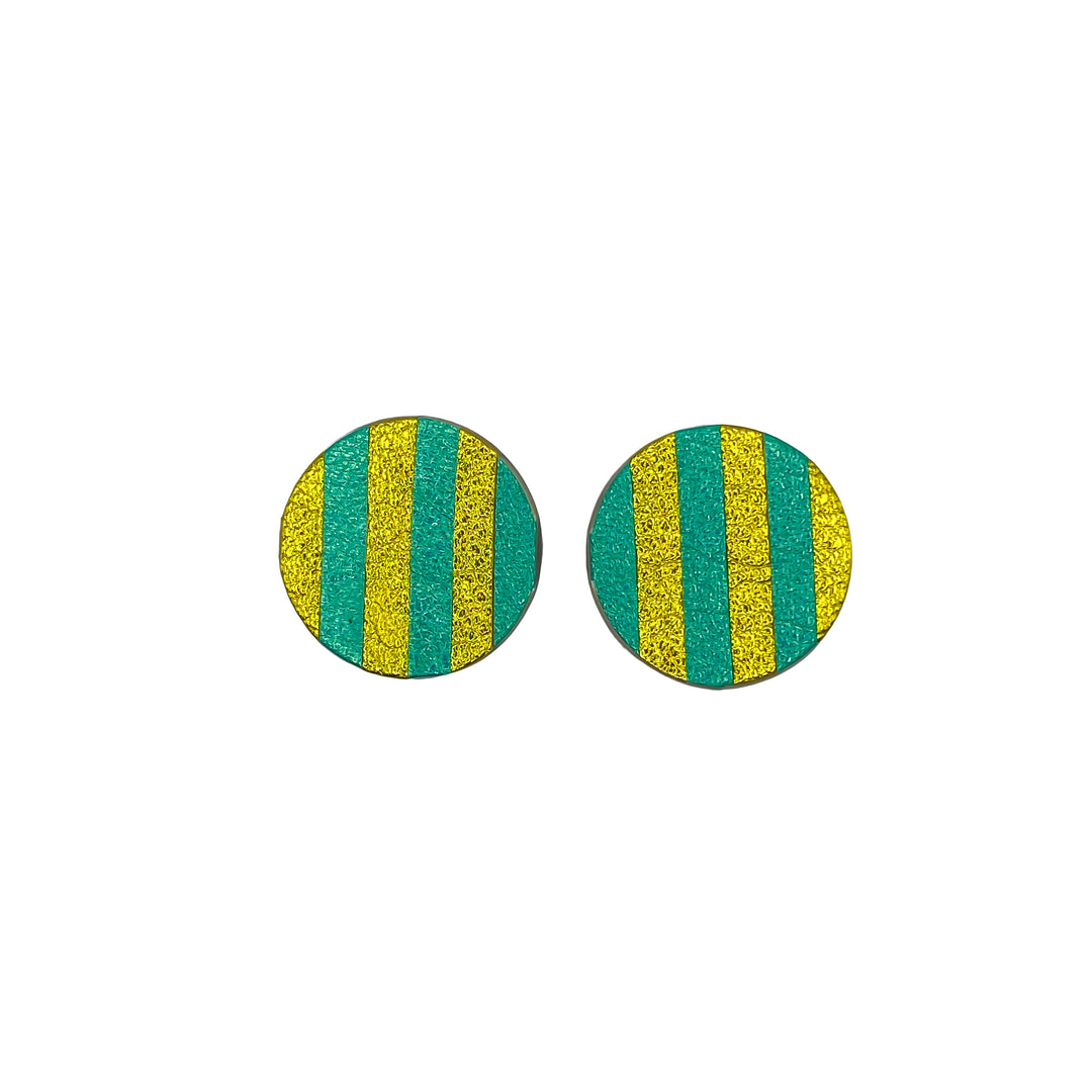 Puces d'oreilles Marqueterie en cuir 2 coloris