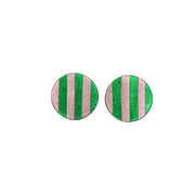 Puces d'oreilles Marqueterie en cuir 2 coloris