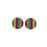 Puces d'oreilles Marqueterie en cuir 3 coloris