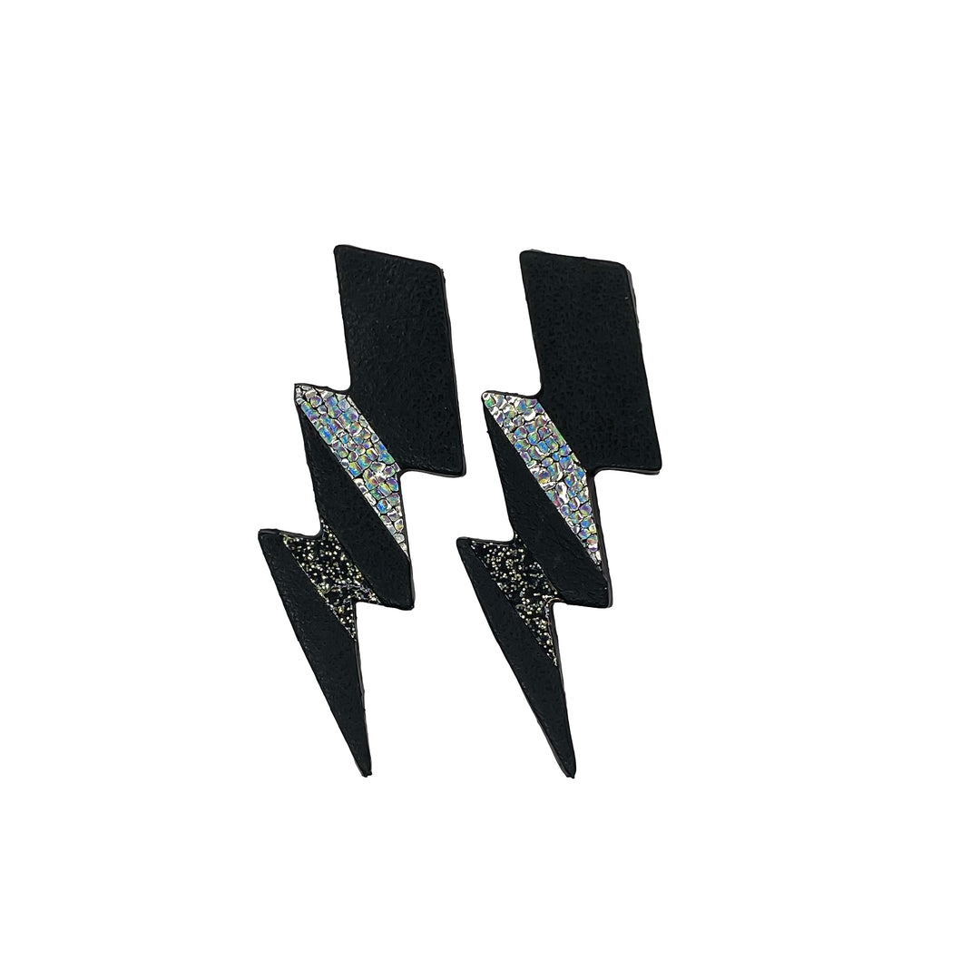 Boucles d'oreilles puces éclair en cuir 7 coloris