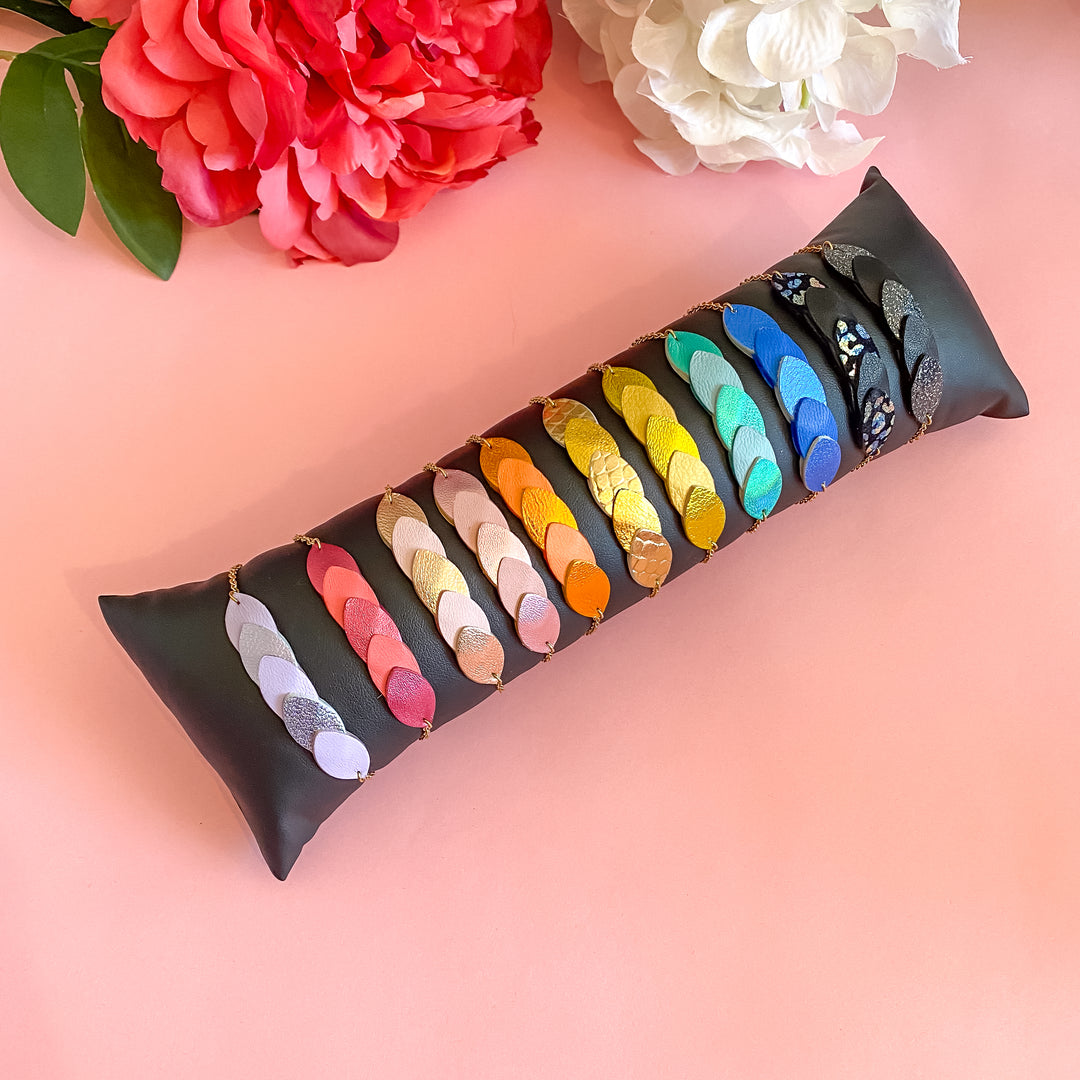 Bracelet en cuir 11 coloris