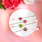 Bracelet en cuir Marqueterie 3 couleurs