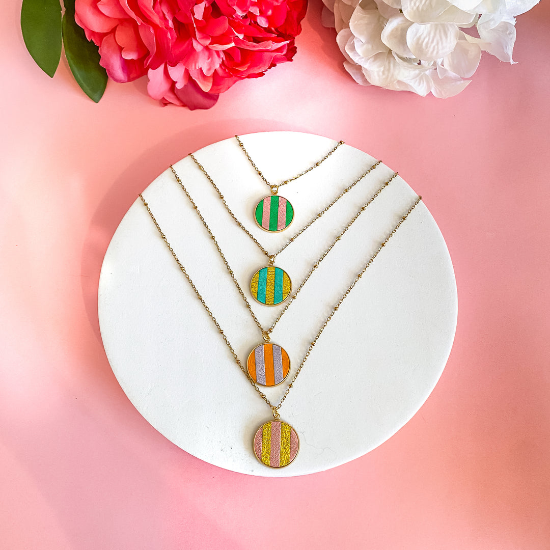 Collier en cuir marqueterie 2 couleurs